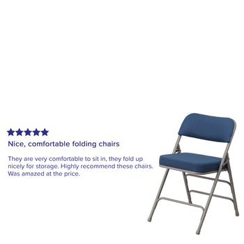 Navy Fabric Folding Chair