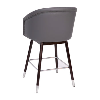 2PK Black Leather 26" Barstool