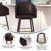 2PK Brown LeatherSoft Barstool