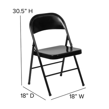 Black Metal Folding Chair