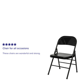 Black Metal Folding Chair