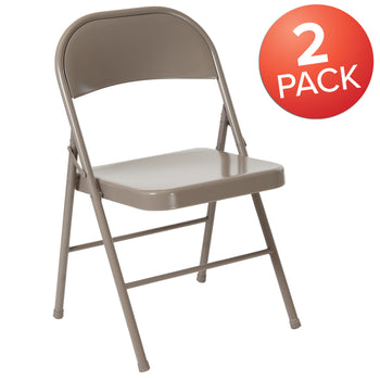 Gray Metal Folding Chair