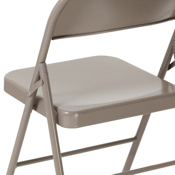 Gray Metal Folding Chair