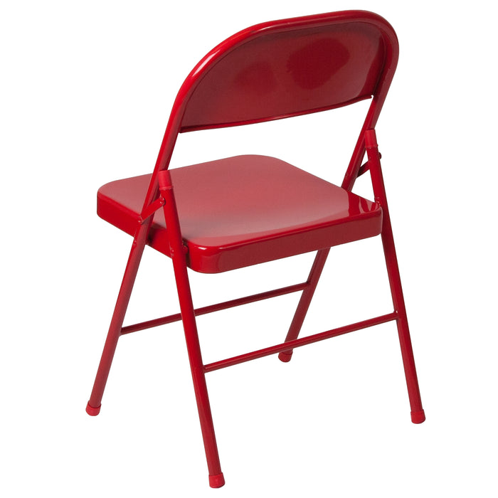 Red Metal Folding Chair