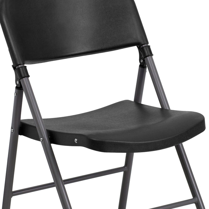 Black Plastic Folding Chair