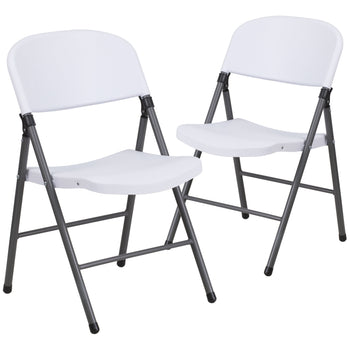 White Plastic Folding Chair