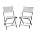 2PK Black/White Folding Chairs