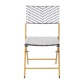 2PK Navy/White Folding Chairs