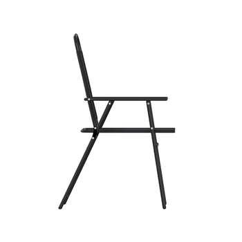 2PK Black Folding Sling Chairs