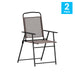 2PK Brown Folding Sling Chairs