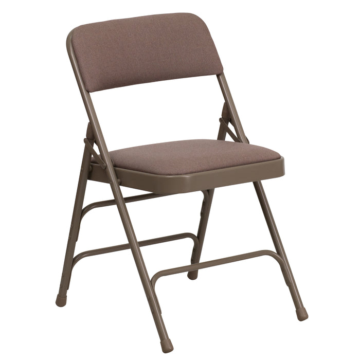 Beige Fabric Folding Chair