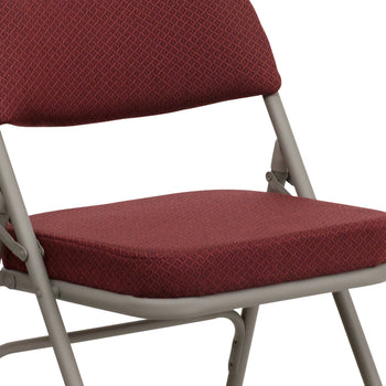 Burgundy Fabric Folding Chair