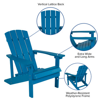 2PK Blue Chairs-Blue Cushions
