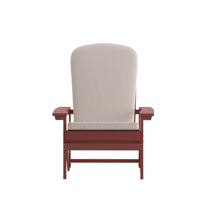 2PK Red Chairs-Cream Cushions