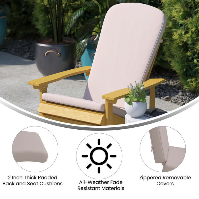 2PK Black Chair-Cream Cushion