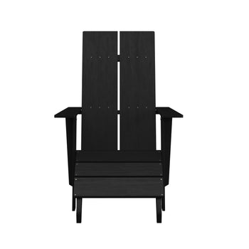 Black Chair & Ottoman Set of 2