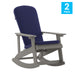 2PK Gray Chairs-Blue Cushions