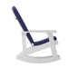 2PK White Chairs-Blue Cushions