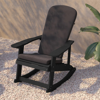 2PK Black Chairs-Gray Cushions