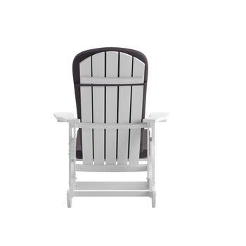 2PK White Chairs-Gray Cushions