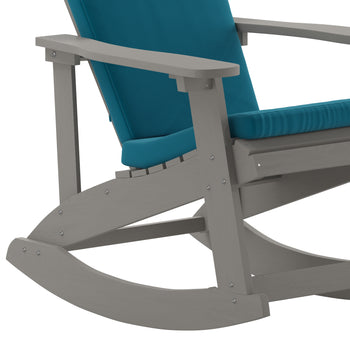 2PK Gray Chairs-Teal Cushions