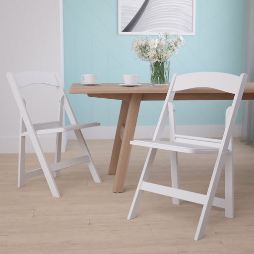 Folding Chair White Resin