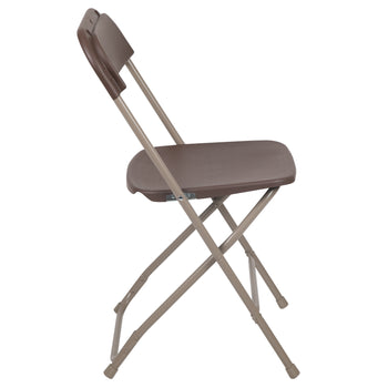 Brown Plastic Folding Chair