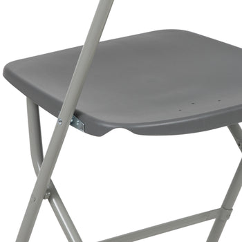Grey Plastic Folding Chair