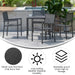 2PK Black Outdoor Patio Chairs
