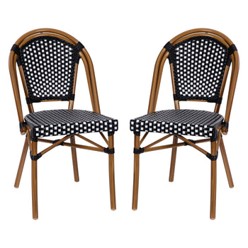 2PK Black/White Paris Chair
