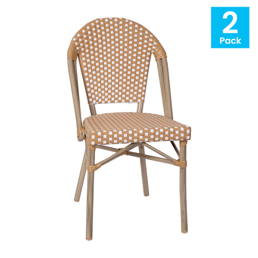 2PK Natural/White Paris Chair