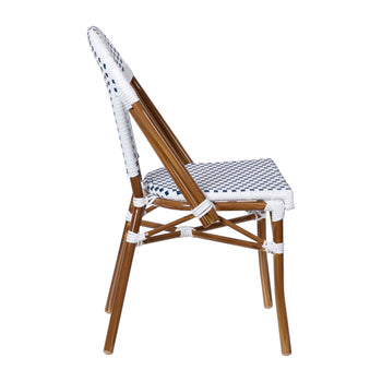 2PK White/Navy Paris Chair