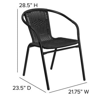 Black Rattan Stack Chair