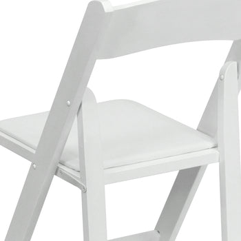 White Wood Folding Chair