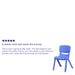 2PK Blue Plastic Stack Chair