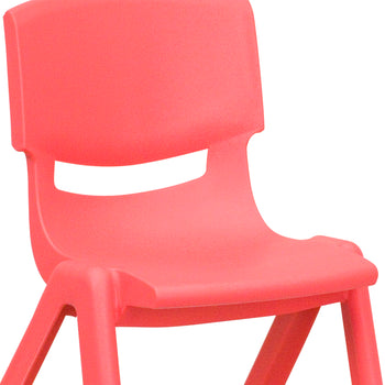 2PK Red Plastic Stack Chair