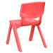 2PK Red Plastic Stack Chair
