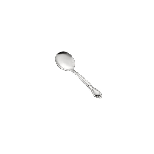 CAC China Elizabeth Bouillon Spoon Frost 18/0 Stainless Steel Heavy Weight 6 inch - 12 count