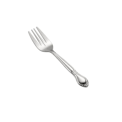 CAC China Elizabeth Salad Fork Frost 18/0 Stainless Steel Heavy Weight 6 1/2 inch - 12 count