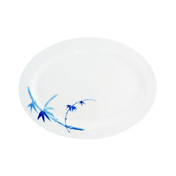 Thunder Group 2009BB 9" X 6 5/8" Platter, Blue Bamboo - Dozen