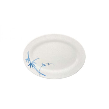 Thunder Group 2010BB 9 7/8" X 7 1/4" Platter, Blue Bamboo - Dozen