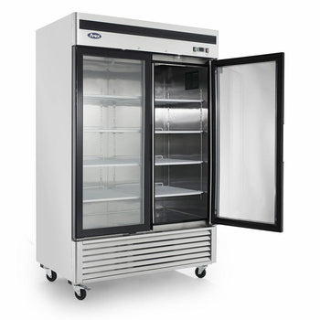 Atosa USA MCF8707 55-Inch Glass Two Door Merchandiser Upright Refrigerator