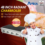 Atosa USA ATRC-48 Heavy Duty Stainless Steel 48-Inch Radiant Broiler - Natural Gas