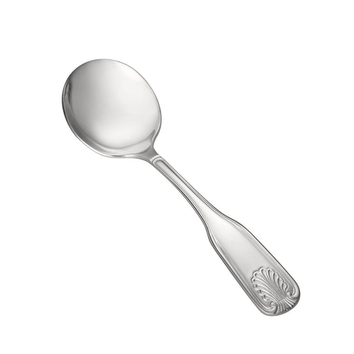 CAC China Phoenix Bouillon Spoon 18/0 Stainless Steel Heavy Weight 6 3/8 inch - 12 count