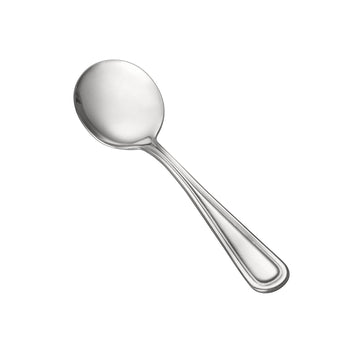 CAC China Prime Bouillon Spoon 18/0 Stainless Steel Extra Heavy Weight 5 7/8 inch - 12 count