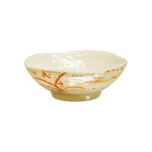 Thunder Group 3705 7 oz, 4 3/4" Wave Rice Bowl, Gold Orchid - Dozen