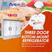 Atosa USA MBF8508 82-Inch Three Door Upright Refrigerator - Energy Star Rated