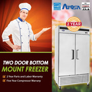 Atosa USA MBF8503 55-Inch Two Door Upright Freezer - Energy Star Rated