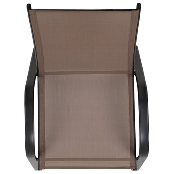 4PK Brown Patio Stack Chair