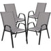 4PK Gray Patio Stack Chair